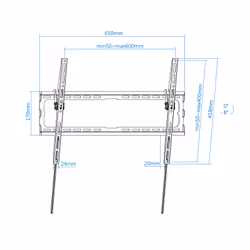 TooQ LP1081T-B support pour téléviseur 2,03 m (80") Noir