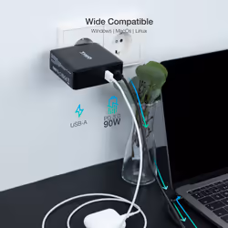 TooQ TQLC-USBC90PD adaptateur de puissance & onduleur Auto 90 W Noir - Vue supplémentaire 4