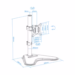 TooQ DB1701TN-B support d'écran plat pour bureau 32" Noir - Vue supplémentaire 4