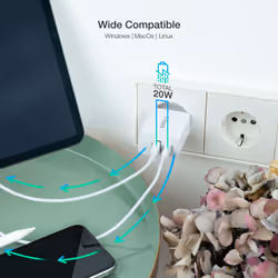 TooQ TQWC-2SC04WT chargeur d'appareils mobiles Universel Blanc Secteur Charge rapide Intérieure - Vue supplémentaire 4