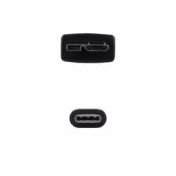 Nanocable 10.01.1201-BK câble USB 1 m USB 3.2 Gen 1 (3.1 Gen 1) USB C Micro-USB B Noir