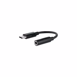 Nanocable 10.24.1205, 3,5 mm, Femelle, USB Type-C, Mâle, 0,11 m, Noir
