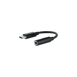 Nanocable 10.24.1205 câble audio 0,11 m 3,5 mm USB Type-C Noir
