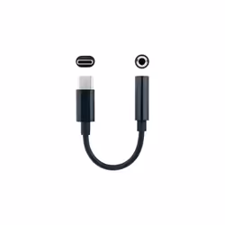 Nanocable 10.24.1205 câble audio 0,11 m 3,5 mm USB Type-C Noir