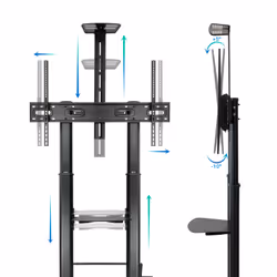 TooQ ZEUS 2,54 m (100") Noir