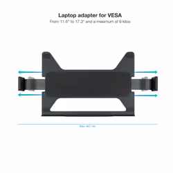 TooQ TQLH1117-B Support de livres Bras de support pour Notebook Noir 17.3"