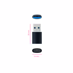 Nanocable 10.02.0012 changeur de genre de câble USB C USB A Noir