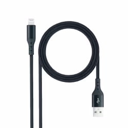 Nanocable 10.10.0401-COBK, 1 m, Lightning, USB A, Mâle, Mâle, Noir