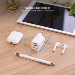TooQ TQWC-QCPD20WT chargeur d'appareils mobiles Universel Blanc Secteur Charge rapide Intérieure