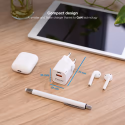 TooQ TQWC-GANQCPD30WT chargeur d'appareils mobiles Universel Blanc Secteur Charge rapide Intérieure