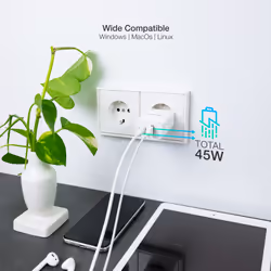 TooQ TQWC-GANQCPD45WT chargeur d'appareils mobiles Universel Blanc Secteur Charge rapide Intérieure - Vue supplémentaire 4