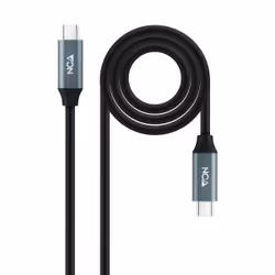 Nanocable 10.01.4300, 0,5 m, USB C, USB C, USB4 Gen 2x2, 20000 Mbit/s, Noir