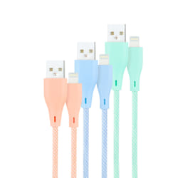Nanocable 10.10.0401-CO1 câble Lightning 1 m Bleu, Vert, Rose