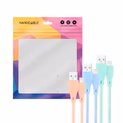 Nanocable 10.10.0401-CO1 câble Lightning 1 m Bleu, Vert, Rose