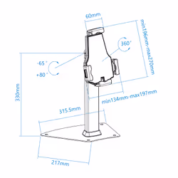 TooQ TQTDS0811 support antivol pour tablettes 10.5" Noir - Vue supplémentaire 10