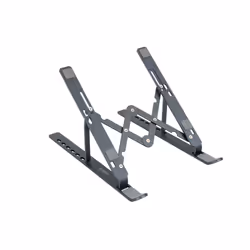 TooQ TQLRS0033-AL-G, Support pour ordinateur portable et tablette, Gris, Aluminium, 27,9 cm (11"), 38,1 cm (15"), 5 kg