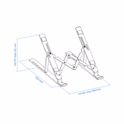 TooQ TQLRS0033-AL-G Support de livres Support pour et tablette Gris 15" - Vue supplémentaire 4