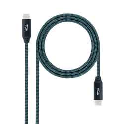 Nanocable 10.01.4301-L150-COMB câble USB 1,5 m USB4 Gen 2x2 USB C Bleu, Noir, Gris