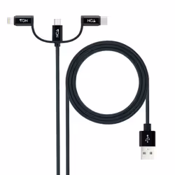 Nanocable 10.01.3200, 1 m, USB A, Micro-USB B, USB 2.0, Noir