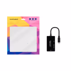 Nanocable 10.16.4301-ALL câble vidéo et adaptateur 0,2 m USB Type-C DVI-D + VGA (D-Sub) + HDMI Noir - Vue supplémentaire 4