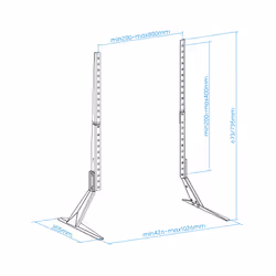 TooQ DB2375F-B support pour téléviseur 75" Noir