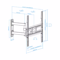 TooQ LP7843TN-B support pour téléviseur 55" Noir - Vue supplémentaire 6