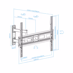 TooQ LP7863TN-B support pour téléviseur 70" Noir