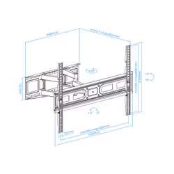 TooQ LP7866TN-B support pour téléviseur 2,03 m (80") Noir
