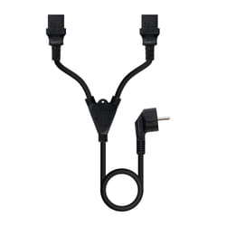 Nanocable 10.22.0100 câble électrique Noir 1,8 m Prise d'alimentation type F Coupleur 2 x C13