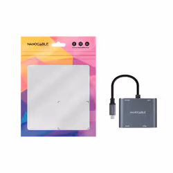Nanocable 10.16.4304 câble vidéo et adaptateur 0,15 m USB Type-C Gris - Vue supplémentaire 4
