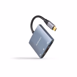 Nanocable 10.16.4306, 0,15 m, USB Type-C, USB Type-C + USB Type-A + HDMI, Mâle, Femelle, Droit