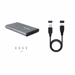 TooQ TQE-2503G Boîtier de disques de stockage Boîtier disque dur/SSD Gris 2.5"