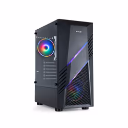 TooQ Biohazard, Midi Tower, PC, Noir, ATX, micro ATX, Mini-ITX, Acier, Verre trempé, Multicolore