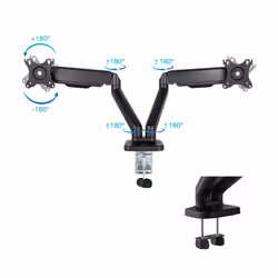 TooQ DB5132TNR-B support d'écran plat pour bureau 32" Noir