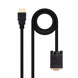 Nanocable 10.15.4348, 1,8 m, HDMI Type A (Standard), VGA (D-Sub), Mâle, Mâle, Droit