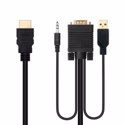 Nanocable 10.15.4350 câble vidéo et adaptateur 1,8 m HDMI Type A (Standard) VGA (D-Sub) + 3.5mm + USB Type-A