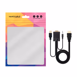 Nanocable 10.15.4350 câble vidéo et adaptateur 1,8 m HDMI Type A (Standard) VGA (D-Sub) + 3.5mm + USB Type-A - Vue supplémentaire 6