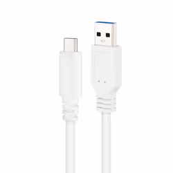 Nanocable 10.01.4001-W câble USB 1 m USB 3.2 Gen 2 (3.1 Gen 2) USB C USB A Blanc