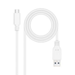 Nanocable 10.01.4002-W câble USB 2 m USB 3.2 Gen 2 (3.1 Gen 2) USB C USB A Blanc