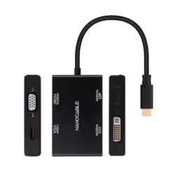 Nanocable 10.16.4307 station d'accueil Avec fil USB 3.2 Gen 1 (3.1 Gen 1) Type-C Noir