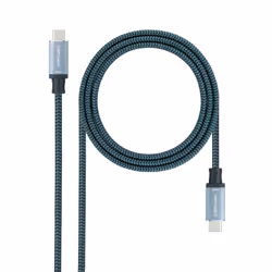 Nanocable 10.01.4103-COMB, 3 m, USB C, USB C, USB 3.2 Gen 2x2, 10000 Mbit/s, Noir, Gris