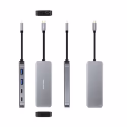 Nanocable 10.16.1006 station d'accueil Avec fil USB 3.2 Gen 1 (3.1 Gen 1) Type-C Gris