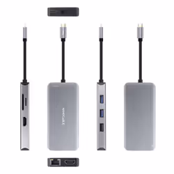 Nanocable 10.16.1009 station d'accueil Avec fil USB 3.2 Gen 1 (3.1 Gen 1) Type-C Gris