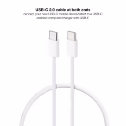 Nanocable 10.01.6001-CO câble USB 1 m USB 2.0 USB C Blanc