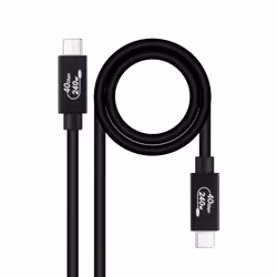 Nanocable 10.01.5001, 1 m, USB C, USB C, USB4 Gen 3x2, 40000 Mbit/s, Noir