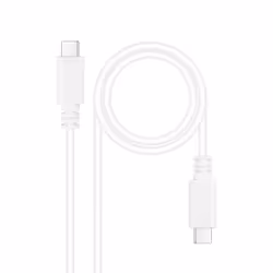 Nanocable 10.01.2301-W, 1 m, USB C, USB C, USB 2.0, 480 Mbit/s, Noir, Blanc