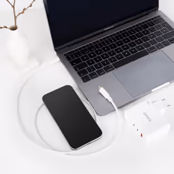 Nanocable 10.01.2301-W câble USB 1 m USB 2.0 USB C Noir, Blanc - Vue supplémentaire 4