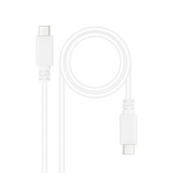 Nanocable 10.01.2301-L150-W câble USB 1,5 m USB 2.0 USB C Blanc