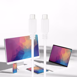 Nanocable 10.01.2301-L150-W câble USB 1,5 m USB 2.0 USB C Blanc