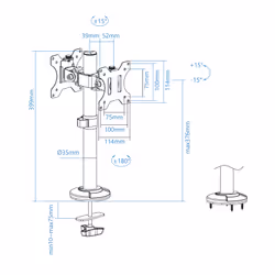 TooQ DB1132TN-B support d'écran plat pour bureau 32" Noir - Vue supplémentaire 4